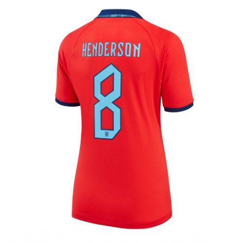 Dámy Fotbalový dres Anglie Jordan Henderson #8 MS 2022 Venkovní Krátký Rukáv